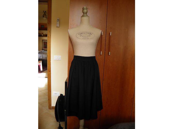 Falda Zara Azul Marino Asimétrica de Talle Alto S - vista 5