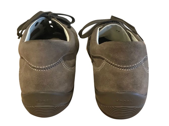Hogan Scarpe stringate in scamosciato beige - vista 2