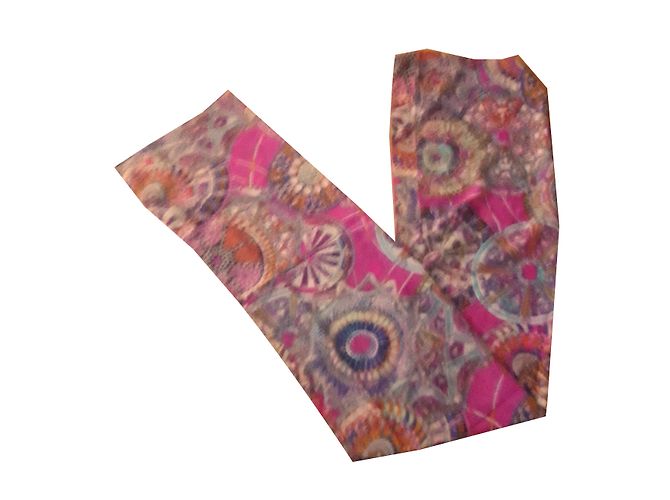 Autre Marque Rosa Musselin Schal Mehrfarbig Pink Mehrfarben - Ansicht 2