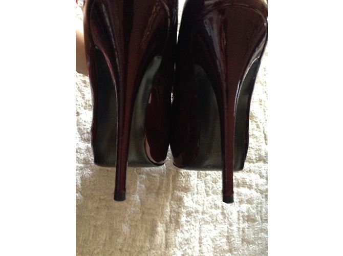 Stuart Weitzman Pencil Lackleder Pumps Dunkelrot Bordeaux - Ansicht 3