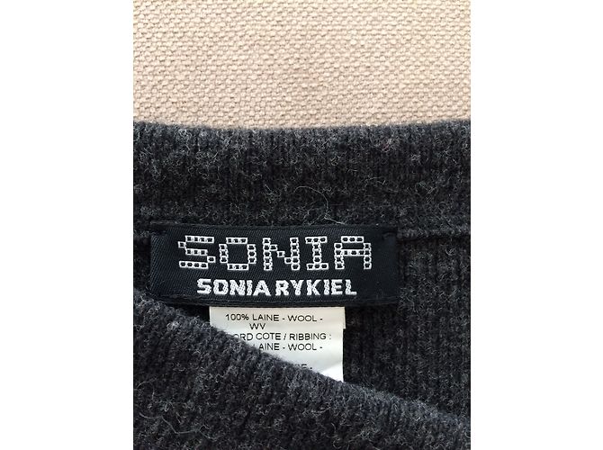Falda Sonia By Sonia Rykiel de lana gris con estampado - vista 3