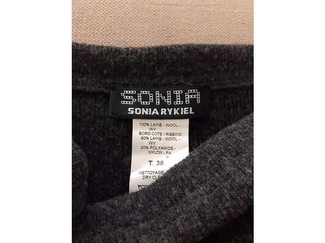 Falda Sonia By Sonia Rykiel de lana gris con estampado - vista 4
