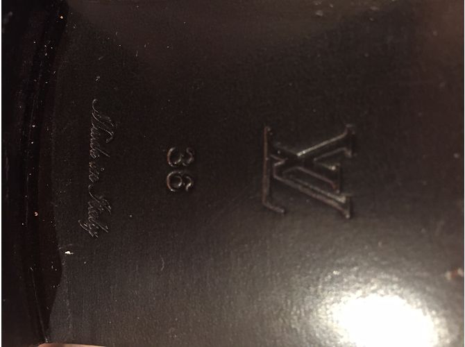 Stivaletti con frange Louis Vuitton in pelle di cervo nera 36 Nero - vista 5
