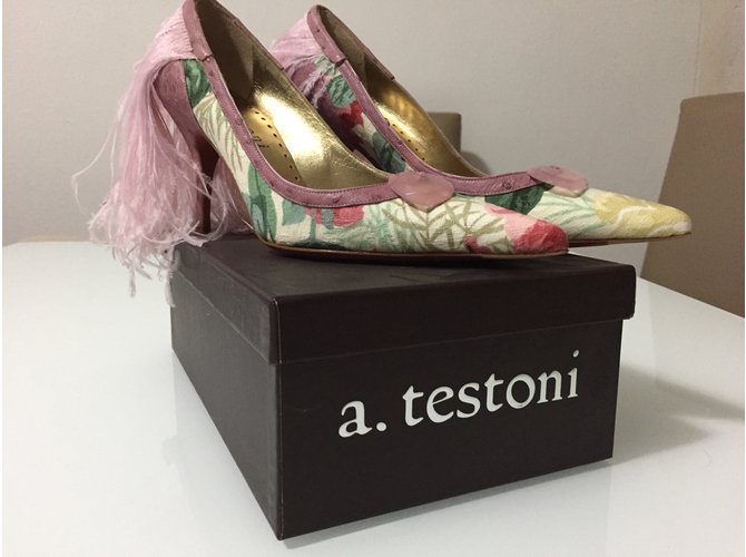 Décolleté A. Testoni Multicolore - vista 3