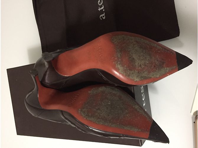 A. Testoni EIN. Testoni Schuhe Schokolade - Ansicht 5
