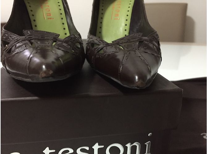 A. Testoni EIN. Testoni Schuhe Schokolade - Ansicht 6
