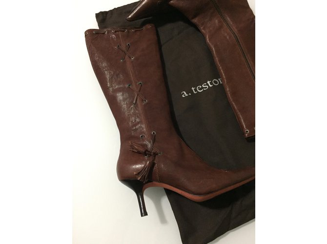 A. Testoni UNA. Botas testoni nuevas Chocolate - vista 5