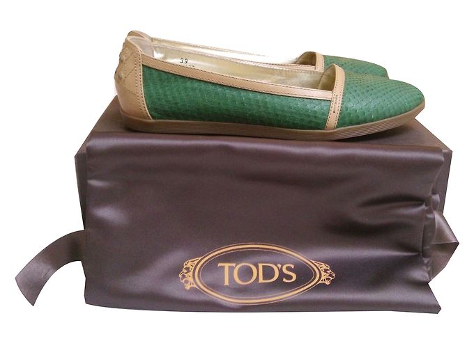 Tod's Ballerinas aus Python Grün - Ansicht 2