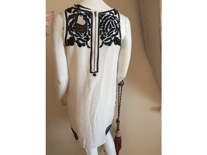 Abito Twin Set in cotone nero beige XS - vista 6