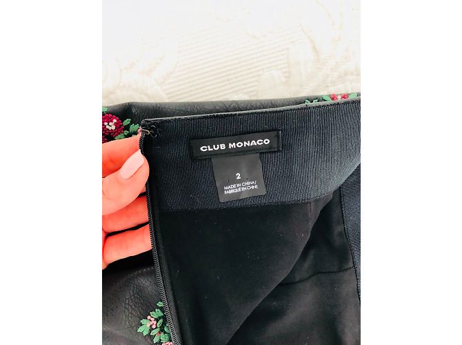 Minifalda de cuero sintético de Club Monaco Negro - vista 3