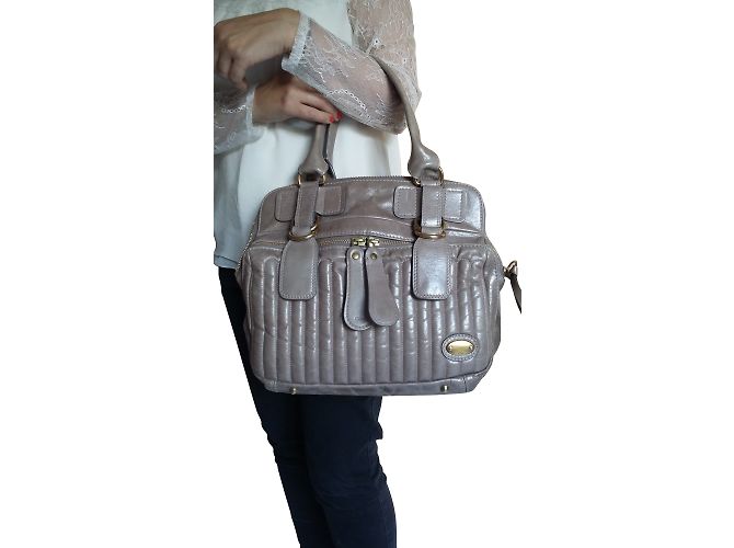 Bolso Chloé BAY de cuero beige - vista 2