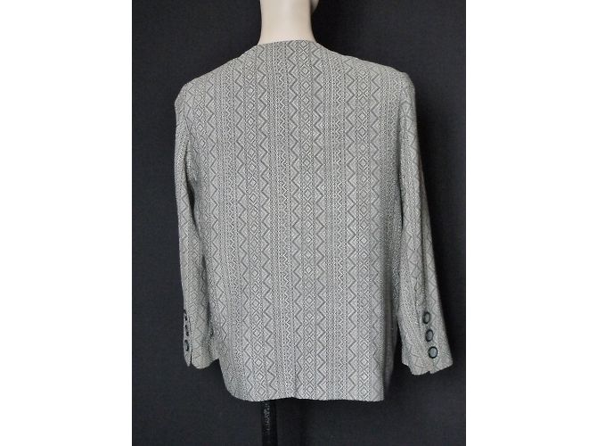 Jean Louis Scherrer Seidenjacke mit geometrischem Muster XL Mehrfarben - Ansicht 6