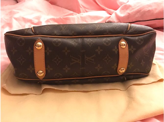 Louis Vuitton Galliera PM Borsa a mano in pelle marrone - vista 5