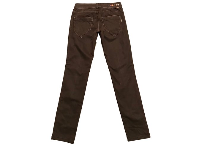 Jeans Slim Notify Marrone Cotone - vista 2