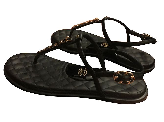 Chanel Sandalen Schwarz - Ansicht 2