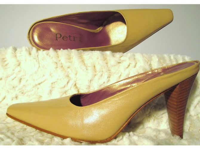 Autre Marque Muli Petra in pelle beige - vista 2
