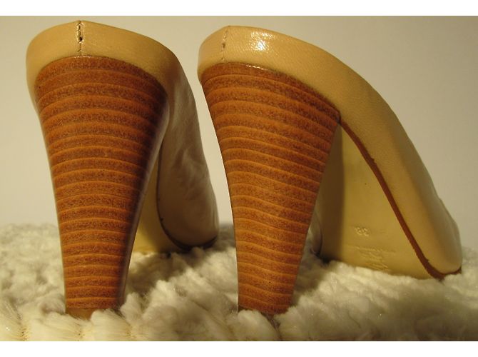 Autre Marque Muli Petra in pelle beige - vista 4