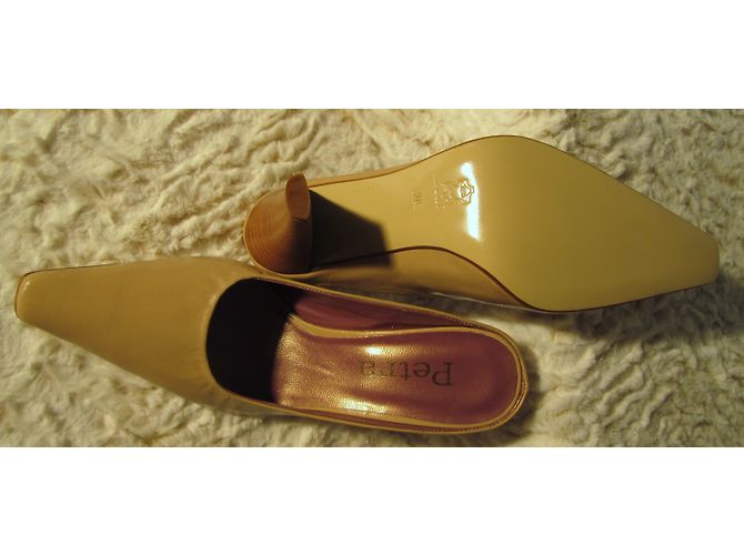 Autre Marque Muli Petra in pelle beige - vista 7