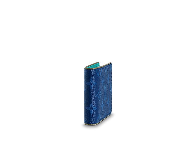 Slender mens wallet Louis Vuitton Blue - view 3