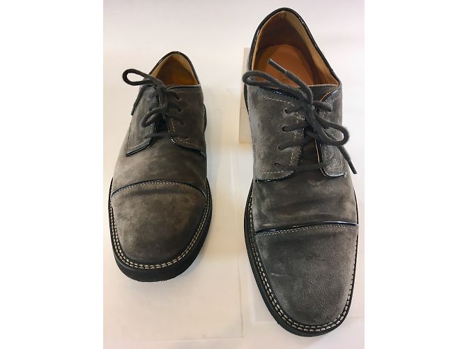 Kenzo Scarpe stringate in pelle di cervo grigio scuro Grigio antracite - vista 3