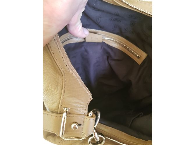 Borsa Gucci in pelle di cervo color caramello - vista 6