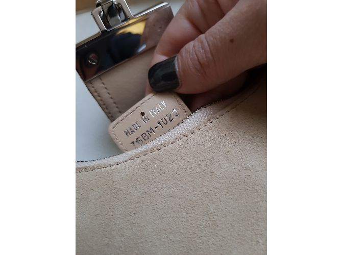 Borsa Christian Dior in scamosciato beige - vista 5