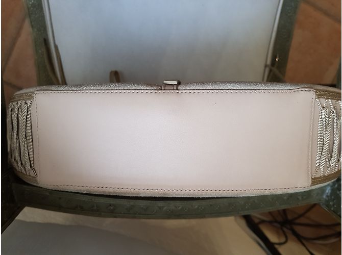 Borsa Christian Dior in scamosciato beige - vista 6