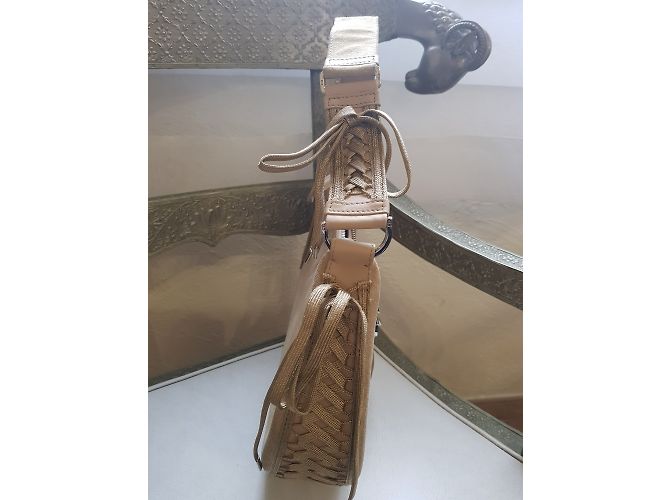 Borsa Christian Dior in scamosciato beige - vista 7