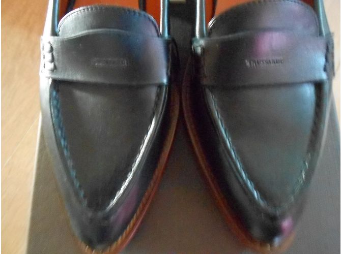 Mocassini Trussardi in pelle nera 38 Nero - vista 3