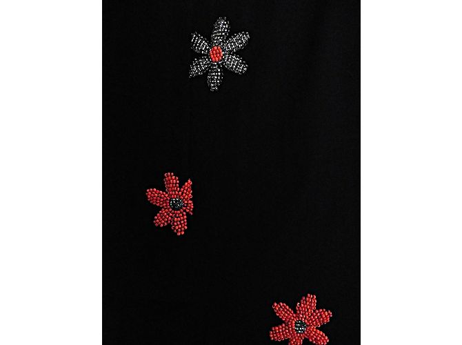 Autre Marque Muriel Brandolini Djellaba Túnica Larga de Algodón Negro M - vista 4