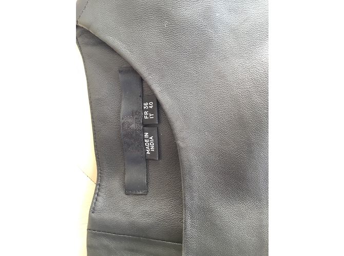 Karl Lagerfeld Kleid aus schwarzem Leder - Ansicht 4