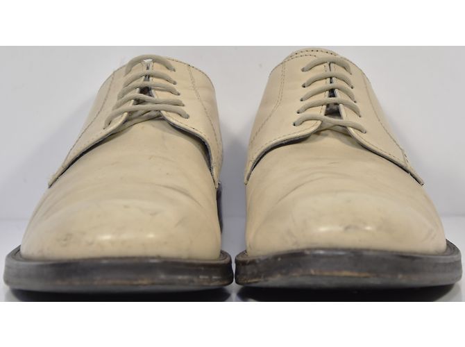 S039 KENZO DERBIES RICHELIEU COULEUR CREME T.39.5 / 6.5 - vue 4