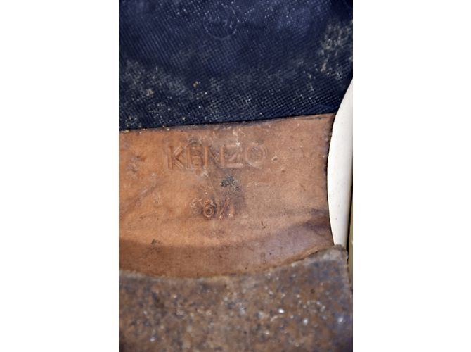 S039 KENZO DERBIES RICHELIEU COULEUR CREME T.39.5 / 6.5 - vue 7
