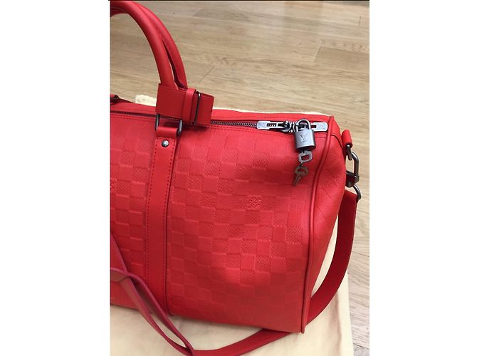 Louis Vuitton 45 keepall infini fusion Arancione - vista 2