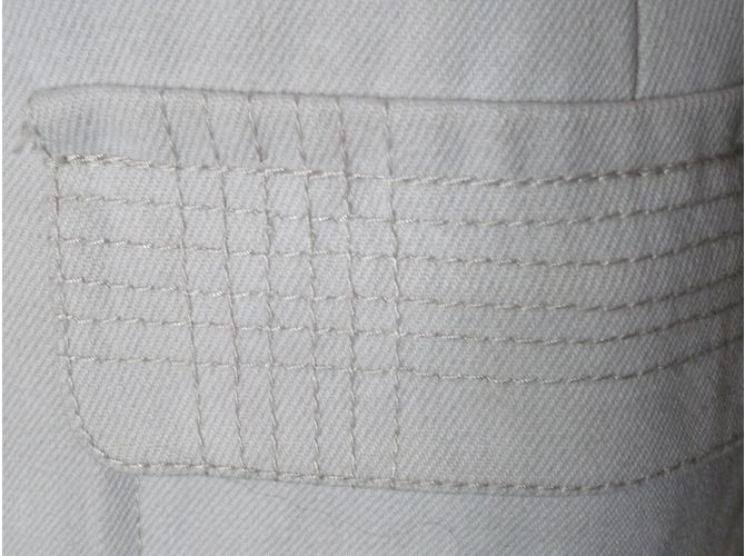 Comptoir Des Cotonniers Abrigo de gabardina de lana beige - vista 5