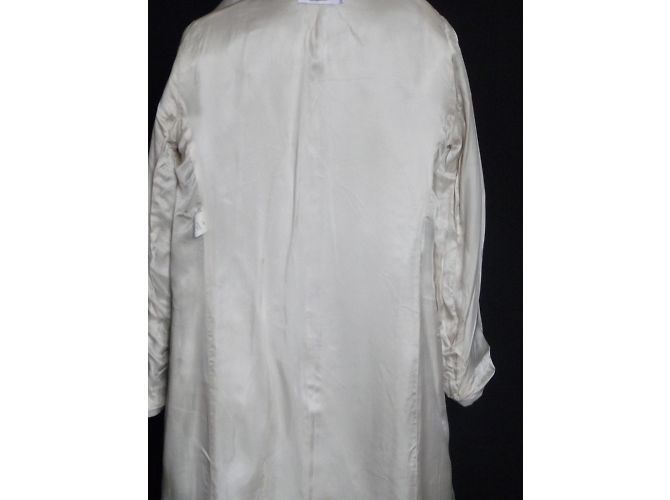 Comptoir Des Cotonniers Abrigo de gabardina de lana beige - vista 6