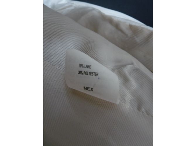Comptoir Des Cotonniers Abrigo de gabardina de lana beige - vista 8