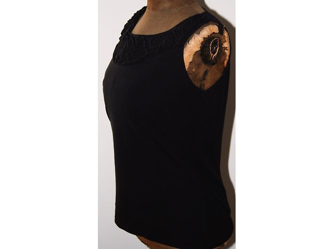 Top de seda Georges Rech negro - vista 5