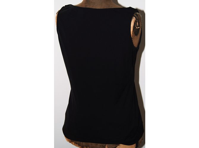 Top de seda Georges Rech negro - vista 7