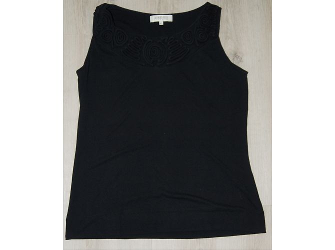 Top de seda Georges Rech negro - vista 8