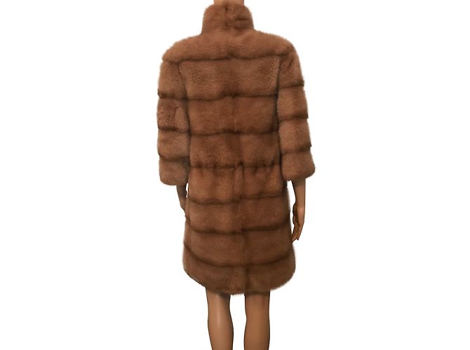 Autre Marque Abrigo de piel de visón Vericci Beige - vista 2