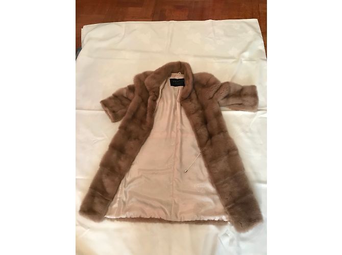 Autre Marque Abrigo de piel de visón Vericci Beige - vista 5