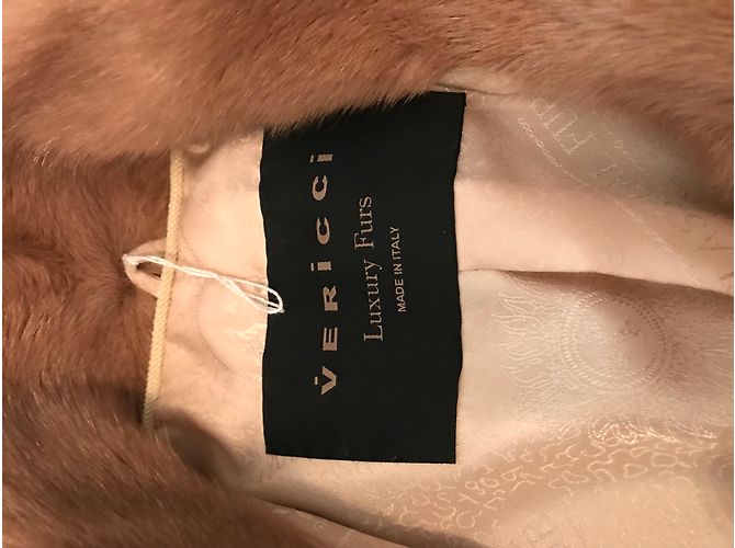 Autre Marque Abrigo de piel de visón Vericci Beige - vista 6