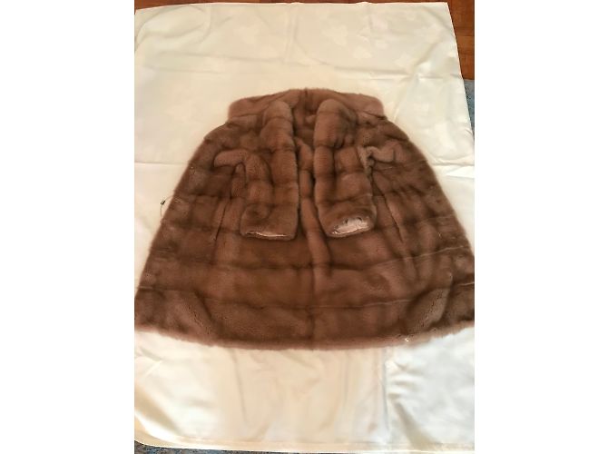 Autre Marque Abrigo de piel de visón Vericci Beige - vista 8