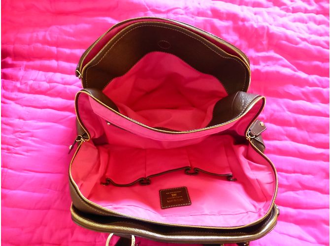 Borsa a mano Lancel Mademoiselle Adjani in pelle marrone - vista 6