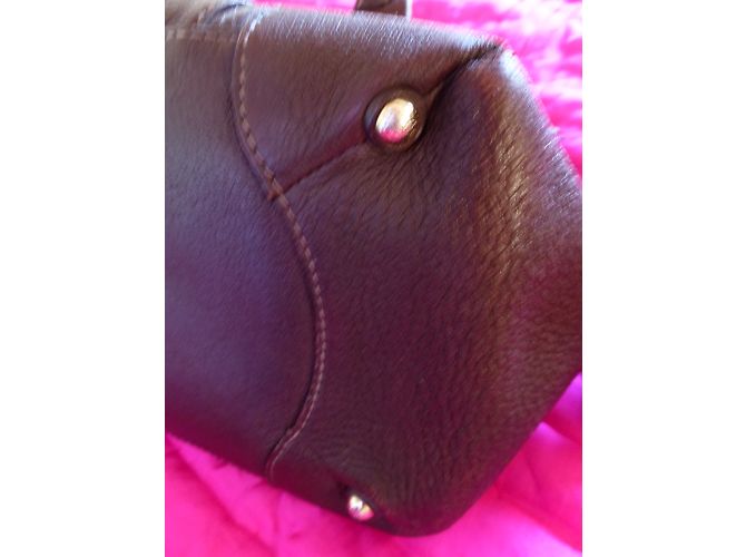 Borsa a mano Lancel Mademoiselle Adjani in pelle marrone - vista 8