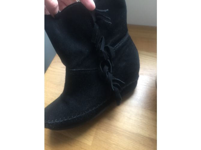 Stivaletti Ash in pelle di cervo nera 38 Nero - vista 6