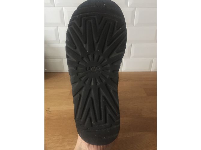 Stivaletti Ugg in pelle Neri e Grigi Nero Grigio - vista 5
