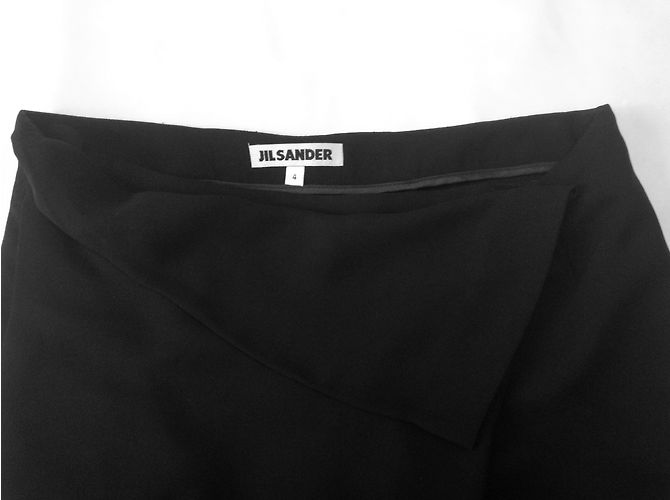Pantaloncini in crepe neri Jil Sander Nero - vista 3