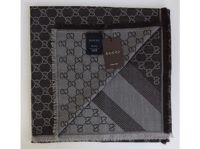 SCIARPA GUCCI GGWEB NUOVO COLORE MARRONE - vista 3